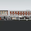 Modern Fire Station Building Exterior Design With Red White Facade Fire Truck And Glass Elements