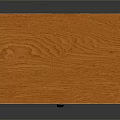 Stylish Orange Three Drawer Cabinet With Golden Top Black Knobs And Green Legs