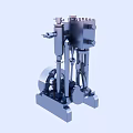 Advanced Industrial Mechanical Device With Metal Frame And Rotary Wheel Parts