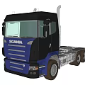 SCANIA Black And Blue Truck Cab Chassis With Modern Design And Wheels