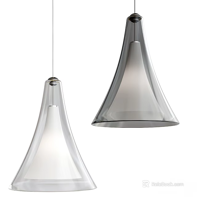 Modern Transparent Cone Shaped Wall Lamps with Elegant Design for Home Decor 3d model 
