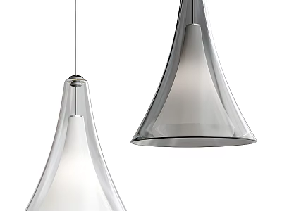 Modern Transparent Cone Shaped Wall Lamps with Elegant Design for Home Decor 3d model
