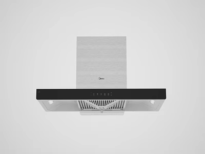 Sleek Midea Range Hood In Stainless Steel For Modern Kitchen Use 3d model