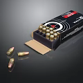 Black Open STARFIRE Ammunition Box With Scattered Bullets And Cartridges