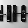 Black Smart Door Handles With Keypad From Different Samsung Lock Models