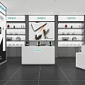 Vivo Retail Store Interior With Electronics Display Smartphones Headphones Showcase And Counter