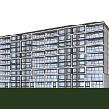 Modern High Rise Apartment Buildings With Landscaped Garden And Water Feature
