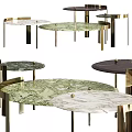Modern Coffee Table Collection With Marble Tops And Metal Legs In Various Colors