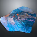 Colorful Natural Terrain With Blue Pink Hues And Flowing Irregular Textures