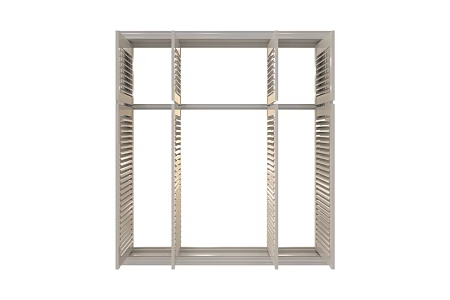 Modern Louver Shutter Segment Window 3d model