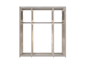 Modern Louver Shutter Segment Window 3d model