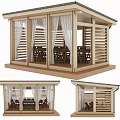 modern pavilion gazebo 3d model