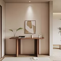 Modern End Desk 3d model