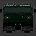 Green Heavy Duty Tracked Truck With Camouflage Covered Cargo Beds