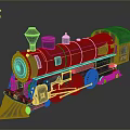 Vintage Black Steam Train Model With Detailed Gold Wheels And Classic Design