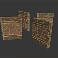 Architectural Brick Wall Models Featuring Stone Accents and Textured Surfaces