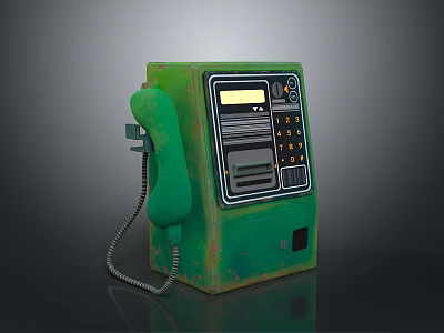 Vintage Green Retro Computer With Classic Keyboard And Screen Design 3d model