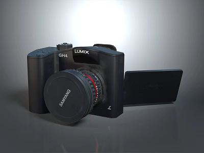 LUMIX GH4 Digital Camera With LEICA Lens And Flip Screen Feature 3d model