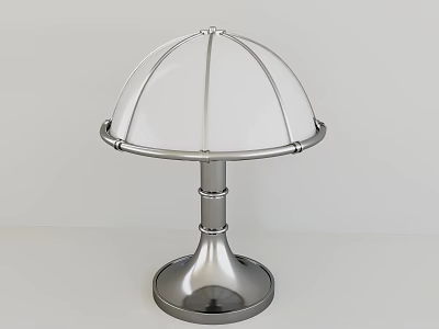 Unique shaped Table Lamp with Transparent Dome Lampshade and Metal Base Modern Minimalist Design 3d model