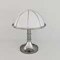 Unique shaped Table Lamp with Transparent Dome Lampshade and Metal Base Modern Minimalist Design