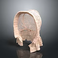 Delicate Light Pink Lace Baby Bonnet With Ruffled Edges For Newborn Babies