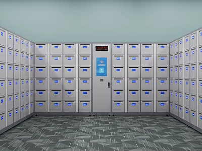 Smart Modern Bookcases Interior With Many Storage Units In Indoor Scene 3d model