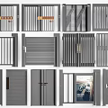 Various Modern Metal Door Designs Including Fencing Double Doors And Glass Panels