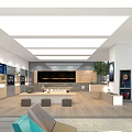 Modern Business Hall Telecom Mobile Unicom Business Hall Store 3d model