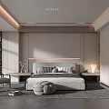 Modern Minimalist Bedroom Interior Design With Neutral Tones Bedside Lighting And Accent Chair