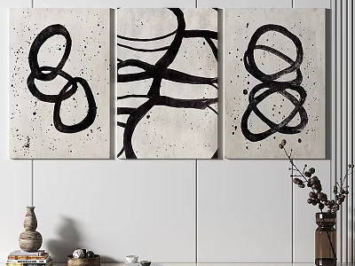 Modern abstract painting abstract simple decorative painting 3d model