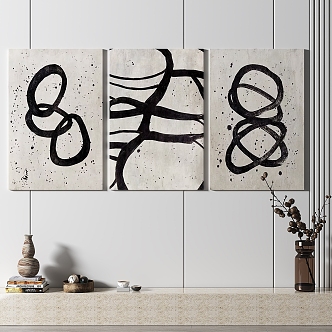 Modern abstract painting abstract simple decorative painting 3d model