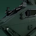 Green Painted Modern Military Armored Vehicle With Turret Multi Wheel And Headlights