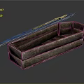 Vintage Wooden Box With Open Lid And Rustic Wood Planks Design