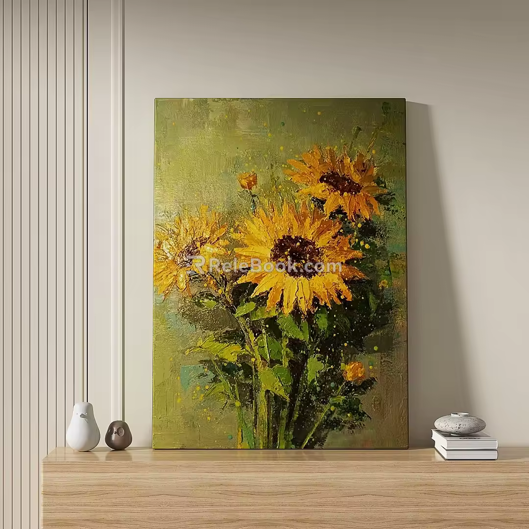 Simple abstract decorative painting 3d model