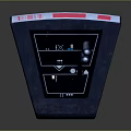 Modern Metal Control Panel With Dual Displays FWD REV Labels Knobs And Buttons