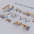 Ten Kinds of Children's Non Powered Outdoor Fun Safe Playground Play Equipment