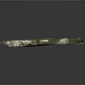 Detailed 3D Terrain Model With Green Vegetation And Rocky Areas On Gray Background