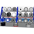 Fitness Exercise Bike Wheel Varieties With Different Designs And Colors On Display Rack