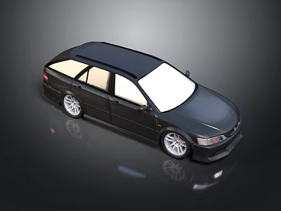 Modern Black Sedan 3D Render With Silver Wheels And Glossy Exterior Design 3d model