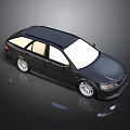 Modern Black Sedan 3D Render With Silver Wheels And Glossy Exterior Design