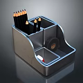 Modern Multi Compartment Desk Organizer With Pencils Tape And Small Stationery