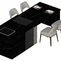 Nakajima Table and Chair Combination 3d model