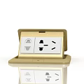 Modern Golden Flip Cover Floor Socket Electrical Outlet For Home Daily Use