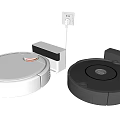 Smart Robot Vacuums With Charging Docks For Automatic Home Cleaning 3d model