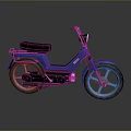 Stylish Blue Moped with Black Seat and Silver Wheels in Studio