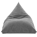 Comfortable Gray Bean Bag Chairs With Soft Fabric For Living Room Decor