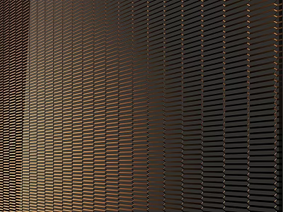 Sleek Modern Partition With Vertical Metal Slats For Contemporary Interior Design 3d model