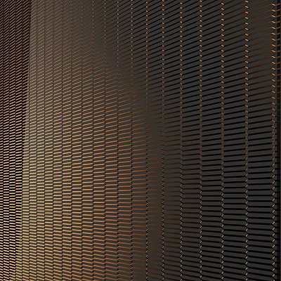 Sleek Modern Partition With Vertical Metal Slats For Contemporary Interior Design 3d model