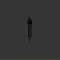 Vintage Submachine Gun With Metal Body Wooden Grip And Black Barrel Isolated On Gray Background