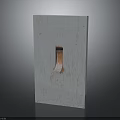 White Wooden Board With Copper Hook For Decorative Wall Hanging Use 3d model